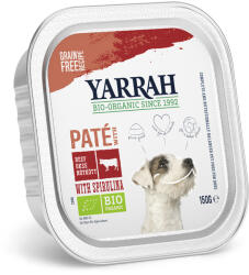 Yarrah 12x150g Yarrah Bio Paté pástétom nedves kutyatáp- Bio marha & bio spirulina