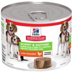 Hill's Science Plan 12x200g Hill's Science Plan Puppy & Mother Tender Mousse nedves kutyatáp - Csirke