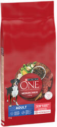 ONE 12kg PURINA ONE Medium/Maxi Adult marha & rizs száraz kutyatáp