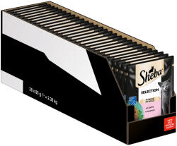 Sheba 56x 85g Sheba Selection szószban lazac nedves macskatáp