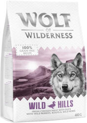  Wolf of Wilderness Kiegészítésül Wow etetőtálhoz 400g WoW Adult Wild Hills száraz kutyatáp