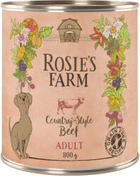 Rosie's Farm 24x800g Rosie's Farm Adult nedves kutyatáp- Marha