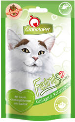 GranataPet Granatapet Feinis snack macskáknak - Baromfihús és lucerna (3 x 50 g)
