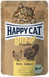 Happy Cat 12x85g Happy Cat Bio Pouch bio csirke & bio pulyka nedves macskaeledel