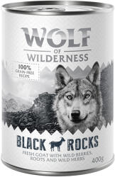 Wolf of Wilderness 24x400g Wolf of Wilderness nedves kutyatáp-Black Rocks kecske