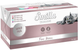 Smilla 8x100g Smilla Fine Menu nedves macskatáp- Vegyes (2xszárnyas&borjú, 2xszárnyas&csirkemáj, 2xpulyka&nyúl, 2xpulyka& bárány)