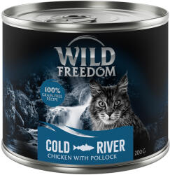 Wild Freedom 6x200g Wild Freedom Adult nedves macskatáp - Cold River - lazac & csirke