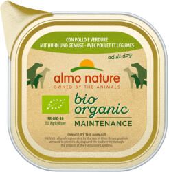  Almo Nature BioOrganic 6x100g Almo Nature BioOrganic Maintenance bio csirke & bio zöldség nedves kutyatáp