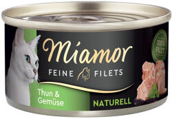 Miamor 6x80g Miamor Naturelle tonhal & zöldség finom filék nedves macskatáp