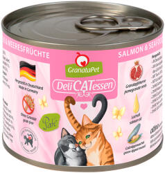 GranataPet 24x200g GranataPet DeliCatessen Lazac & tenger gyümölcsei nedves macskatáp