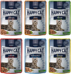 Happy Cat 12x85g Happy Cat Meat Adult szószban nedves macskatáp