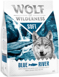 Wolf of Wilderness 1kg Wolf of Wilderness "Soft - Blue River" - lazac száraz kutyatáp
