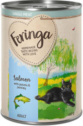Feringa 6x410g Feringa Single Meat Menü Lazac, burgonya & petrezselyem nedves macskatáp