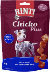 RINTI 80g RINTI Chicko Plus sajt- és kacsakockák jutalomfalat kutyáknak