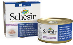 Schesir 6x85g Schesir Natural rizzsel tonhal, apró szardella & rizs nedves macskatáp