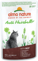 Almo Nature 12x70g Almo Nature Functional Anti Hairball nedves macskatáp-marha