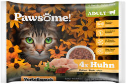  Pawsome 4x85g Pawsome Adult Cat nedves macskatáp - Csirke