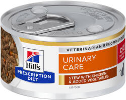 Hill's Prescription Diet 12x82g Hill´s Prescription Diet c/d Urinary Stress Stew csirke nedves macskatáp