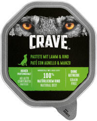 Crave 6x150g Crave Adult pástétom nedves kutyatáp-Bárány & marha