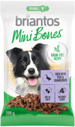 briantos 2x200g Briantos Mini Bones Lazac, sárgarépa & kakukkfű gabonamentes kutyasnack