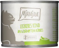 MjAMjAM 6x200g MjAMjAM nedves macskatáp - Finom marhahús párolt sütőtökkel