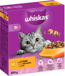 Whiskas 2 x 800 g Whiskas 7+ Senior száraz macskatáp - Csirke