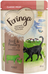 Feringa 12x85g Feringa tasakos multipack nedves macskatáp - Marha, szárnyas & burgonya
