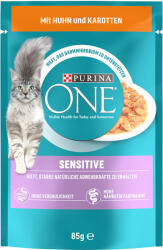 ONE 13x85g PURINA ONE Sensitive nedves macskatáp-csirke & sárgarépa