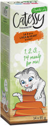 Catessy 14x85g Catessy máj & szív falatkák szószban, tálcás nedves macskatáp