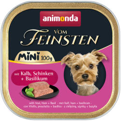 Animonda Vom Feinsten 64x100g animonda vom Feinsten Adult Mini Borjú, sonka & bazsalikom nedves kut