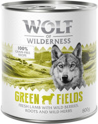 Wolf of Wilderness 6x800g Wolf of Wildernes Adult - Single protein nedves kutyatáp -Green Fields Bárány