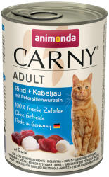 Animonda 12x400g animonda Carny Adult marha, tőkehal & petrezselyemgyökér nedves macskatáp