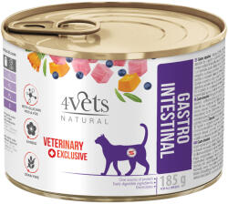 4Vets NATURAL 6x185g 4Vets Natural Cat Gastro Intestinal nedves macskatáp