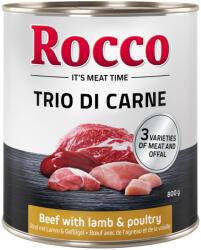 Rocco 6x800g Rocco Classic Trio di Carne nedves kutyatáp- Marha, bárány & szárnyas