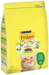 Friskies 2x4kg PURINA Friskies Adult Cat nyúl, csirke & zöldség száraz macskatáp