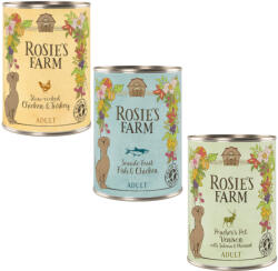 Rosie's Farm 6x400g Rosie's Farm Adult nedves kutyatáp- Mix II. 3 fajtával: csirke, hal, vad