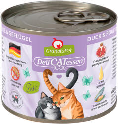 GranataPet 24x200g Granatapet Delicatessen nedves macskatáp- Kacsa & szárnyas