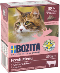 Bozita 12x370g Bozita falatok aszpikban: marha darálva nedves macskatáp