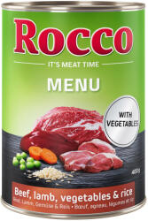 Rocco 6x400g Rocco Menue marha & bárány + zöldség & rizs nedves kutyatáp