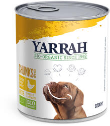 Yarrah 6x820g Yarrah Bio falatok bio csirke, bio csalán & bio paradicsom nedves kutyatáp
