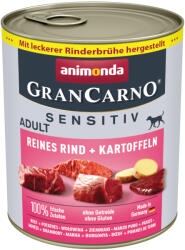 Animonda GranCarno 6x800g animonda GranCarno Adult Single Protein Sensitive Marha & burgonya nedves kutyatáp