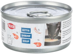 TRIXIE 4x80g Trixie Kittis Soup Csirke & garnélarák macskasnack