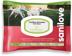  Sanilove Sanilove Aloe vera törlőkendők (40 db) - kutyáknak