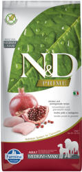 N&D Prime Dog 12kg Farmina N&D Grain Free Adult Medium csirke és gránátalma szárazeledel Farmina N&D Grain Free Adult Medium csirke és gránátalma száraztáp