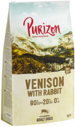 Purizon 2x12kg Purizon Adult vad & nyúl gabonamentes száraz kutyatáp új receptúrával