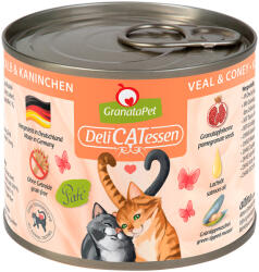 GranataPet 24x200g Granatapet Delicatessen nedves macskatáp- Borjú & nyúl