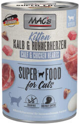 MAC's 6x400g MAC´s Cat Kitten borjú & csirkeszív nedves macskatáp