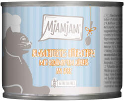  MjAMjAM 24x185g MjAMjAM szószban gazdaságos csomag nedves macskatáp - Blansírozott csirke párolt sütőtökkel