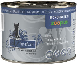 Catz Finefood 24x200g catz finefood Monoprotein zooplus pulyka nedves macskatáp