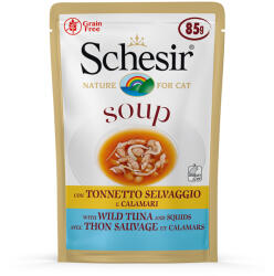 Schesir 6x85g Schesir Cat Soup nedves macskatáp- Tonhal & tintahal